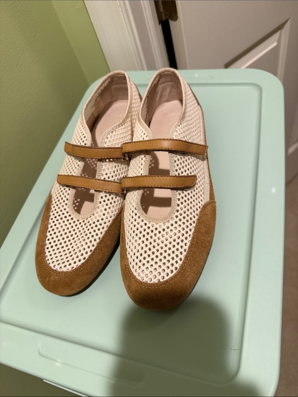 Candace Cooper suede and mesh Dalia ballet sneakers size 39 brand new never worn